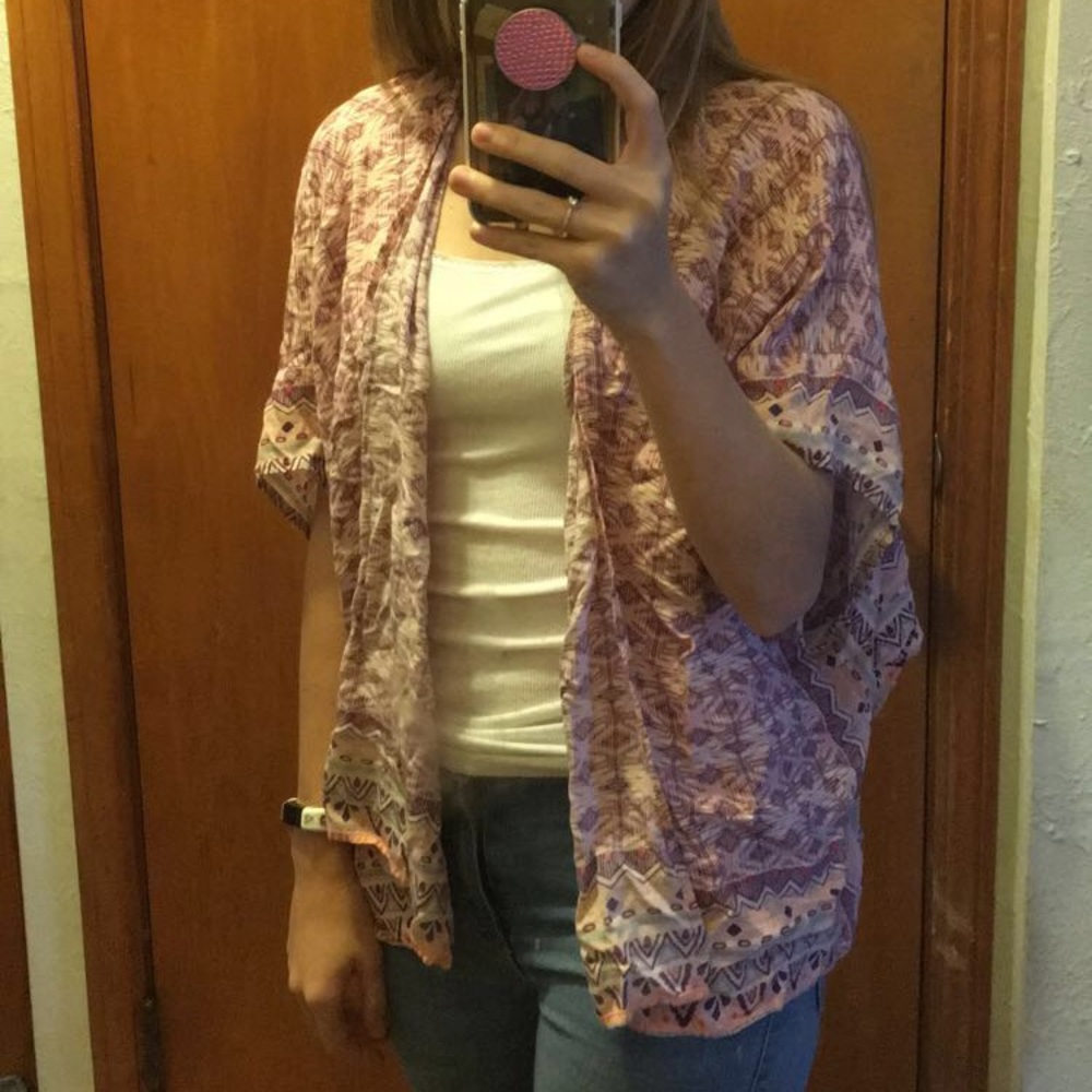 Tribal pattern cardigan